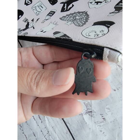 Ipsy x Valfre Makeup Cosmetic Pouch Pink Spooky Witch Print Halloween Goth - Picture 6 of 7